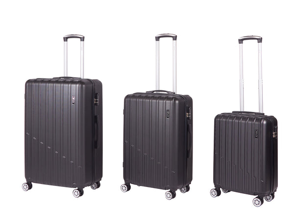 sconto Set 3 Valigie Trolley Rigido 4 Ruote con Combinazione in ABS Ravizzoni Stelvio Nero