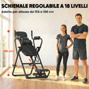 Tavolo Inversione 161x69x146 cm con Barre Flessioni Trazioni Tavolo di Inversione in Acciaio Q195 Nero      