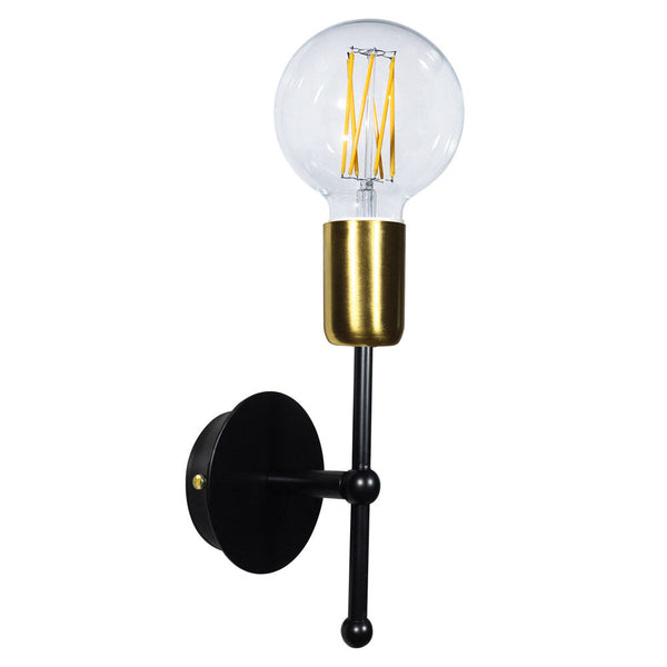 Applique 1xE27 Montatura Verniciata Nero Oro Satinato E-Energy Elvira acquista