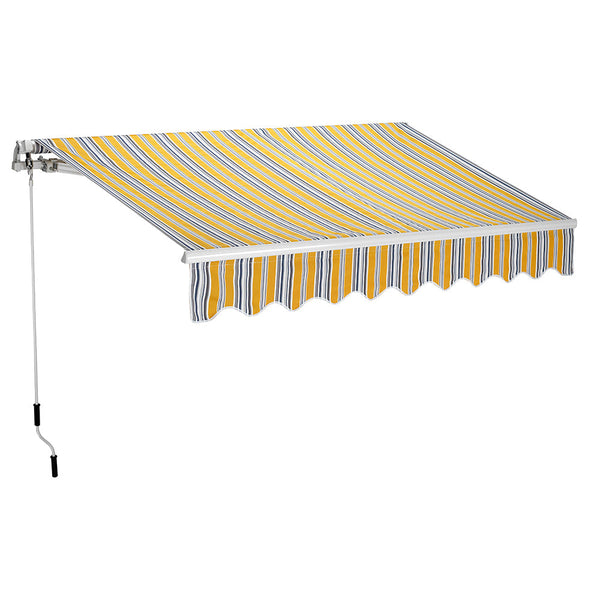 online Tenda da Sole Barra Quadra 200x250 cm Tessuto in Poliestere Riga Gialla Scura