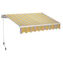 Tenda da Sole Barra Quadra 200x250 cm Tessuto in Poliestere Riga Gialla Scura