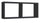 Mensola Rettangolare 2 Scomparti da Parete 70x30x15,5 cm in Fibra di Legno Morgana Nero