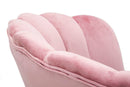 Poltrona Vienna Rosa 85x70x88 cm Spugna e Tessuto e Metallo Rosa e Oro