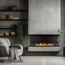 Camino a Bioetanolo da Incasso ad angolo 120x24,5x50 cm Trevi 120 Nero 