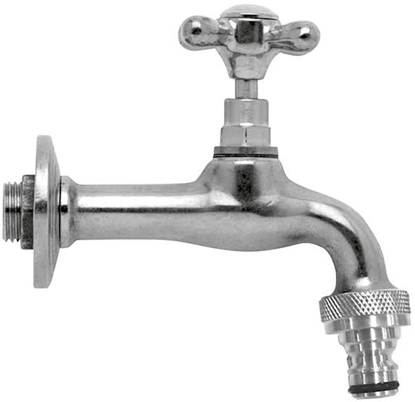 acquista Rubinetto per Fontana da Giardino in Ottone Cromato con Attacco Rapido Morelli Garden