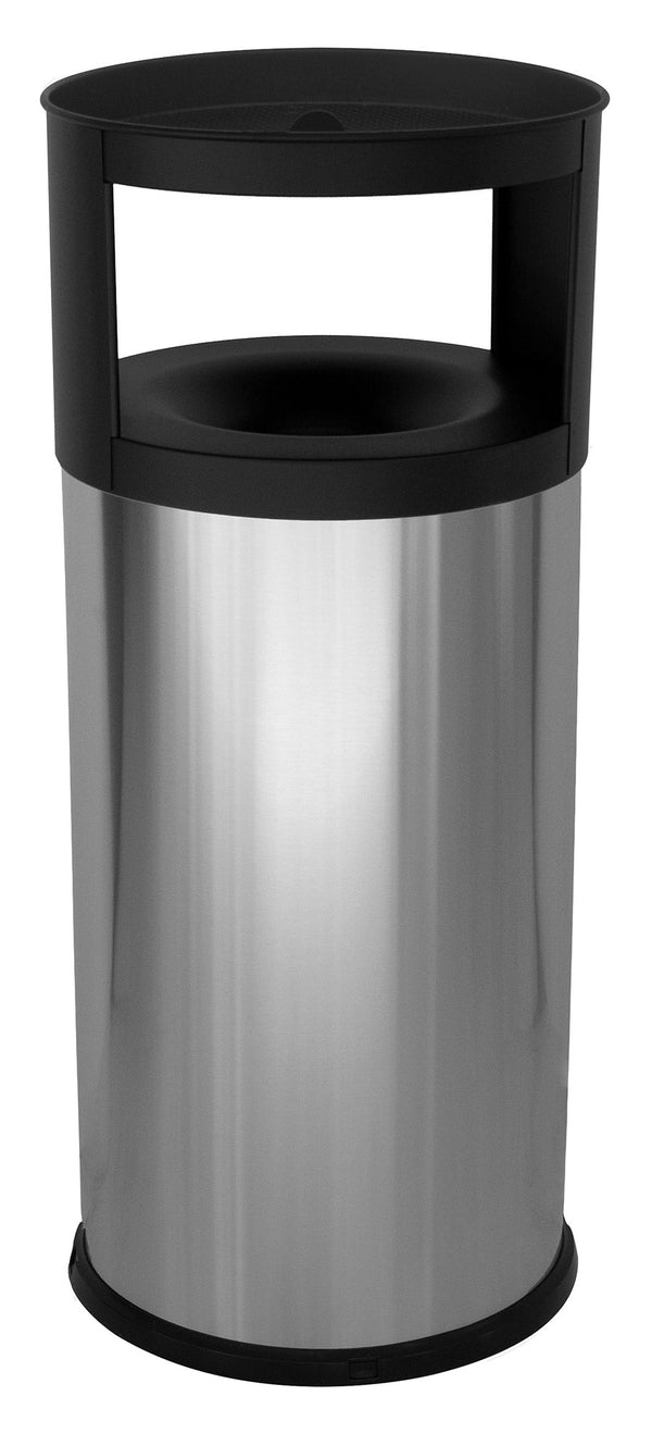 online Pattumiera Gettacarte Ø38xh90 cm Autoestinguente Posacenere in Acciaio Inox Argento
