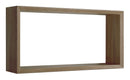 Mensola Cubo da Parete 70x35x15,5 cm in Fibra di Legno Artù Noce Segato