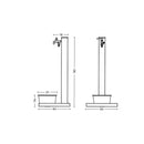 Fontana a Colonna Rubinetto Doppio in Ottone con Base e Vaschetta Abbeveratoio Belfer 42/REX-R Ruggine