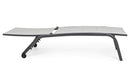 Lettino Prendisole da Giardino 61x192x105 cm con Ruote in Alluminio Antracite