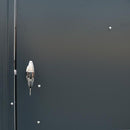 Legnaia da Giardino 272x100x160 cm in Metallo Antracite e Bianco