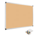 Lavagna con Fondo in Sughero 120x90 cm in Alluminio Silver