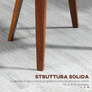 Set di 2 Sedie da Pranzo Stile Vintage Imbottite in Legno e Finta Pelle PU Nero e Marrone      