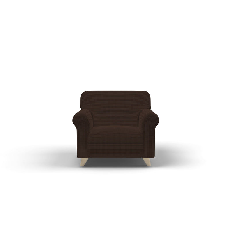 Copridivano Elasticizzato in Poliestere Leslie Marrone Varie Misure