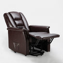 Poltrona Alzapersona Elettrica 1 Motore 68x77x109 cmin Similpelle Marrone Scuro