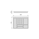 Portaposate Optima Vertex/Concept 500mm Plastica Grigio Antracite Emuca