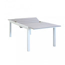 Tavolo Allungabile Pental 180/240x100x73 h cm in Alluminio Bianco
