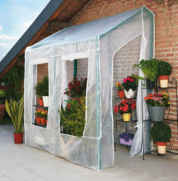 Serra da Giardino a Parete in PVC con Telo Rama Lobelia Verde sconto