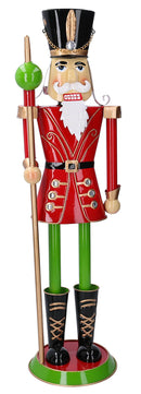 Soldatino Schiaccianoci in Resina 17,5x15,5xh64 cm Decorazione Rosso