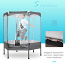 Trampolino Tappeto Elastico per Bambini 150x133x168 cm  Grigio Chiao
