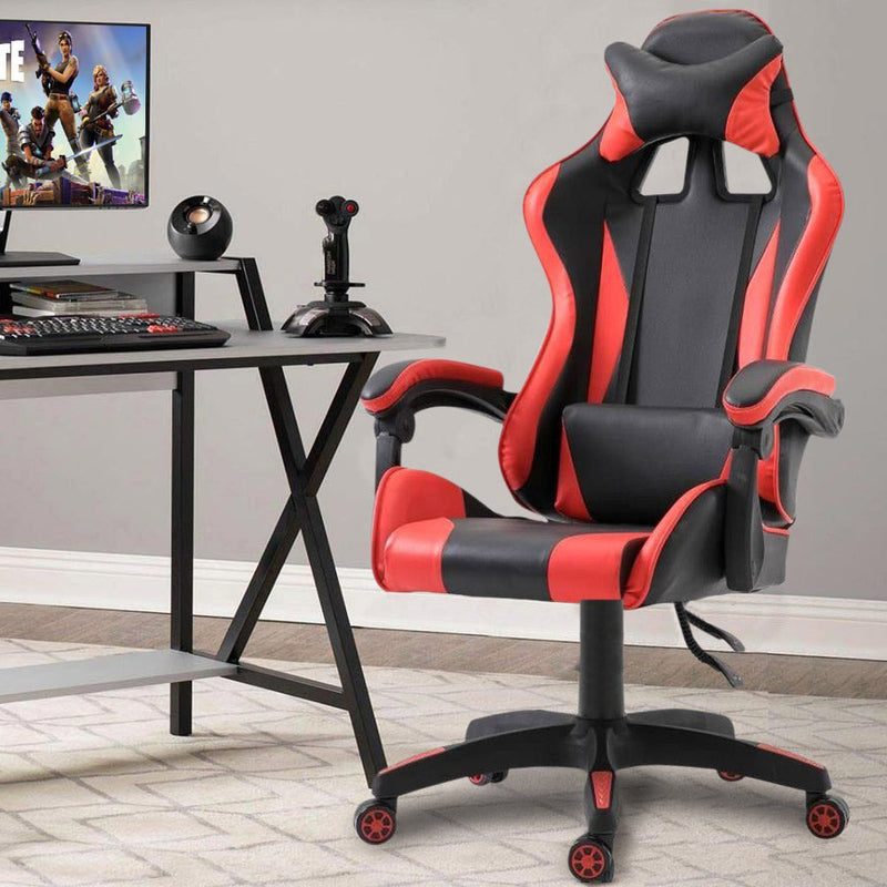 Sedia da Gaming Ergonomica 66x60x134 cm in Similpelle Rosso