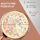 Forno per Pizza Pieghevole e Portatile con Pala e Pietra 81x40x72 cm in Acciaio e Legno Nero