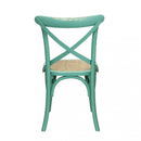 Sedia Cross 46x42x87 cm  in Legno Verde