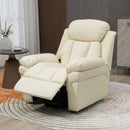 Poltrona Alzapersona Elettrica 1 Motore 96x93x105 cm Reclinabile in Similpelle Crema