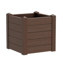 Fioriera da Giardino 42x42x40 cm in Polipropilene Trama 001 Moka Marrone Scuro