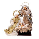 Natività tessuto bianco e oro cm xh35,5