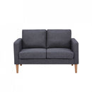 Divano 2 Posti Ramsey 137x73x82 h cm in Tessuto Grigio scuro