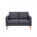 Divano 2 Posti Ramsey 137x73x82 h cm in Tessuto Grigio scuro