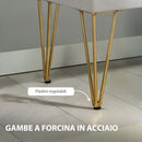 Panca Fondo Letto con Contenitore 100x40x49 cm in Tessuto e Gambe in Acciaio Grigio Chiaro      