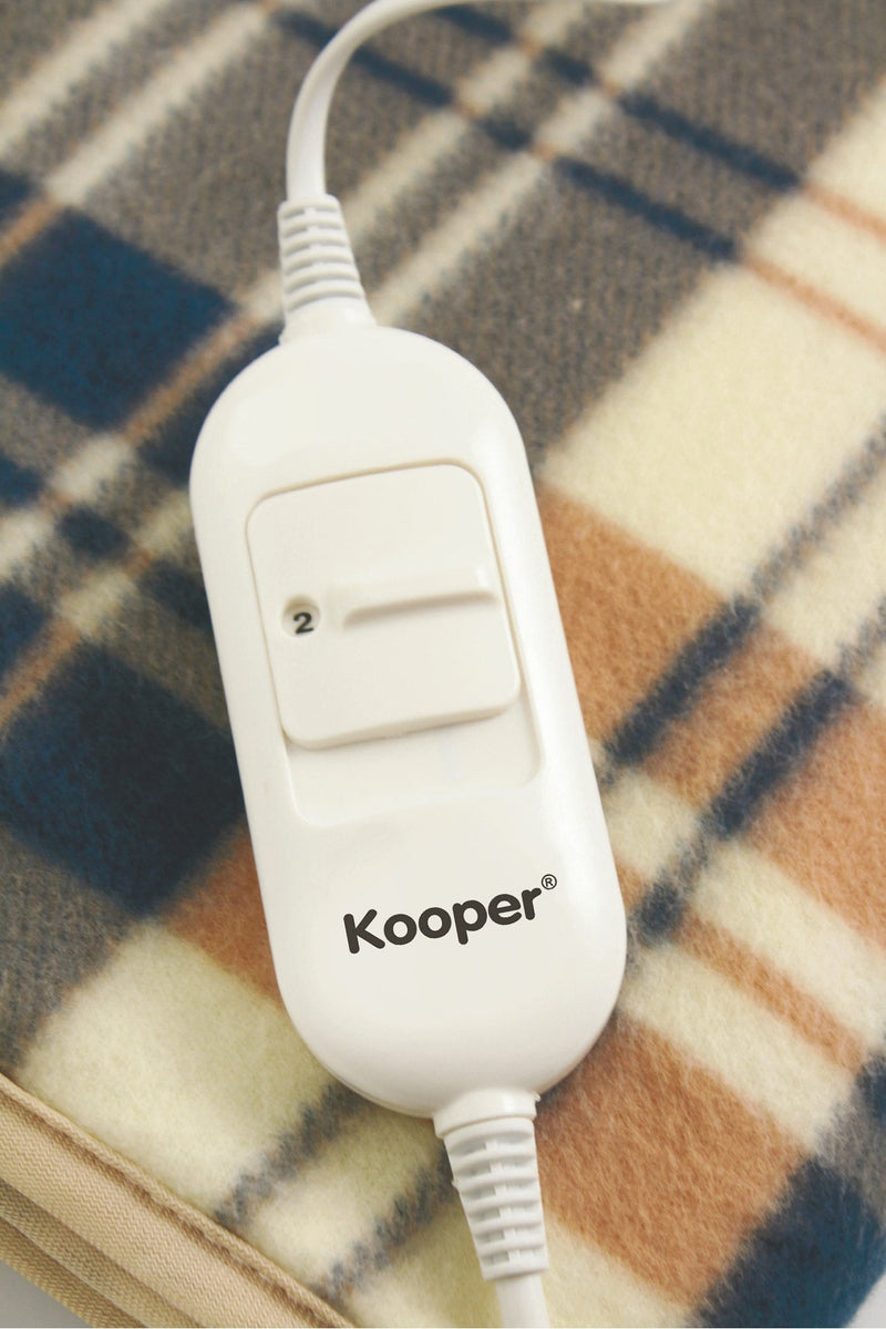 Coperta Termica Elettrica Matrimoniale in Pile 120W Kooper Pisolona Quadri