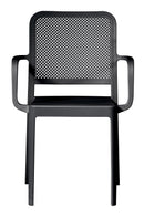 Sedia Impilabile da Giardino 56x52x86 cm in Polipropilene Antracite