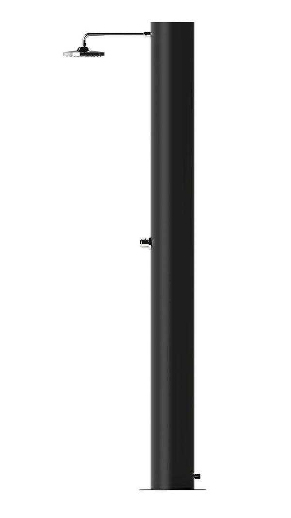 sconto Doccia Solare da Giardino 70 L Soffione Eco Rain e Miscelatore Temporizzato Arno TN Nero Opaco