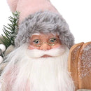 Babbo natale in tessuto rosa cm xh30