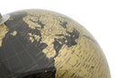 Mappamondo Bronzo con Luce Ø25x38 cm in Ferro e Plastica