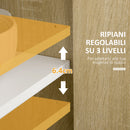 Carrello da Cucina 81x39,6x90,3 cm con Ruote in Legno Naturale
