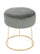 Pouf Clarissa Grigio D35 in Tessuto effetto Velluto