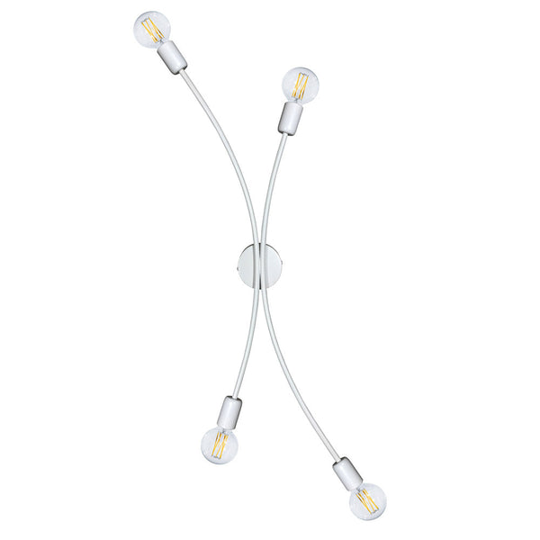 Plafoniera 4xE27 Montatura Verniciata Bianco E-Energy Daniela sconto