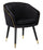 Poltrona Paris 62x58x78 cm in Legno Spugna Metallo e Poliestere Nero e Oro