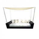 Divano Shaddy con Cuscini 243x149x53/185/210 h cm in Wicker Marrone