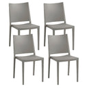 Set 4 Sedie 46x56x82 cm Mosk polipropilene grigia