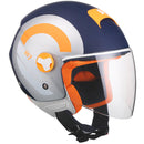 Casco Demi-Jet per Scooter Visiera Lunga CGM Taormina 107R Blu Opaco Varie Misure