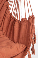 Amaca Sedia Sospesa da Giardino 100x130 cm in Poli-Cotone Juan Terracotta
