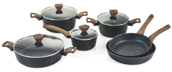 Batteria di Pentole 10 Pezzi in Alluminio Antiaderente Soriani Pepita online