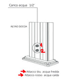 Doccia da Esterno Giardino Miscelatore e Lavapiedi Arkema Spring S Fascia Inox Champagne Bronze