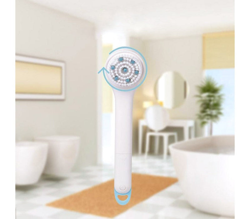 Spazzola doccia 5 in 1 a batterie per massaggio corpo schiena