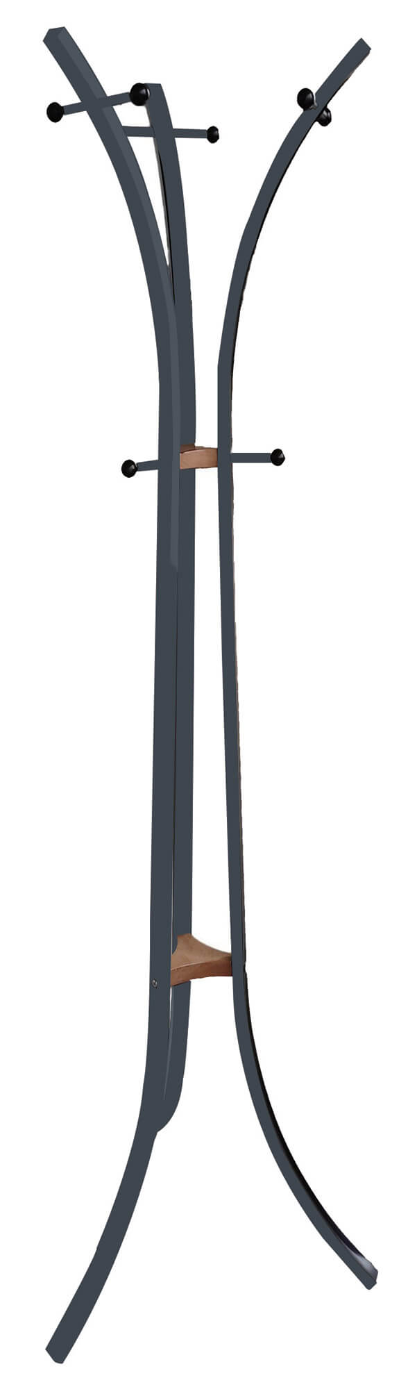 sconto Appendiabiti da Terra 60x53x176 cm in Acciaio Motti Amon Grigio