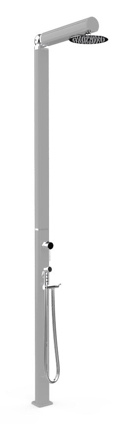 Doccia da Giardino Miscelatore Soffione e Doccetta Mobile Quick Alluminio Satinato online